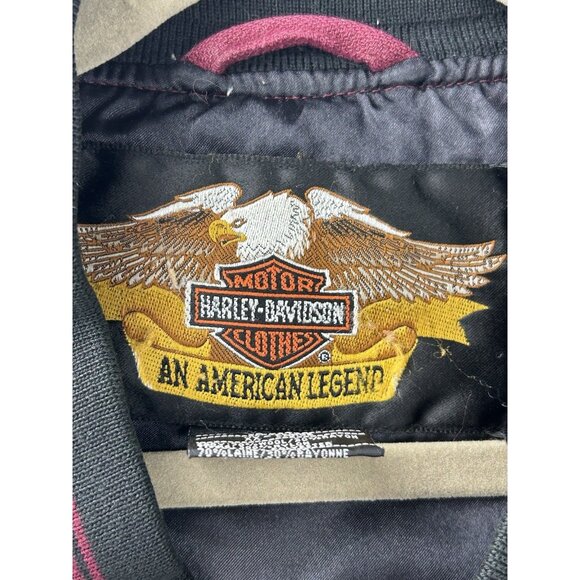 VTG Harley Davidson Men’s XXL 95th Anniversary Maroon Varsity Jacket Heavy Duty - Picture 9 of 16